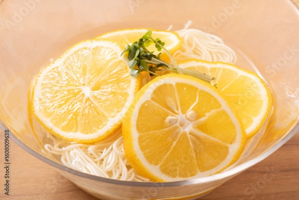 Fototapeta 冷やし　レモンそうめん