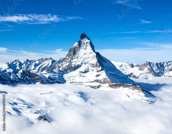 Fototapeta Majestic Alpine Peak above Clouds