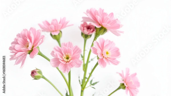 Obraz Light pink flowers (Ranunculus) isolated on white background.