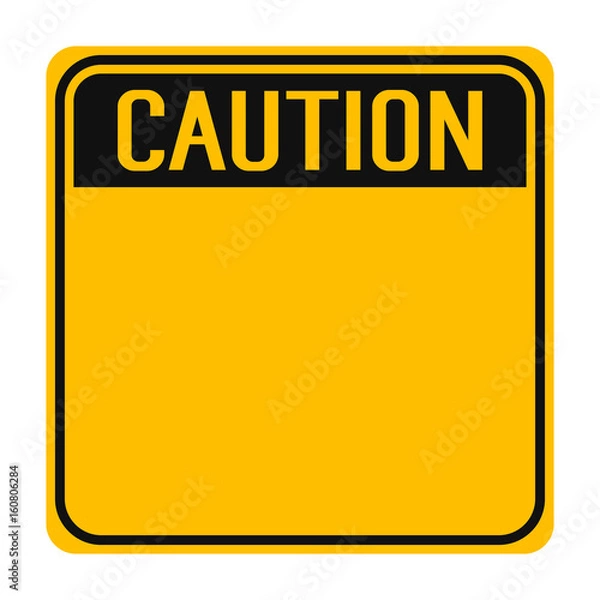 Obraz Yellow caution sign