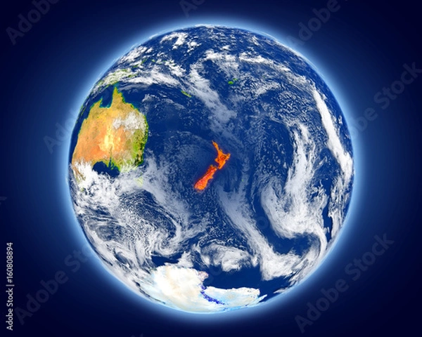 Obraz New Zealand on planet Earth
