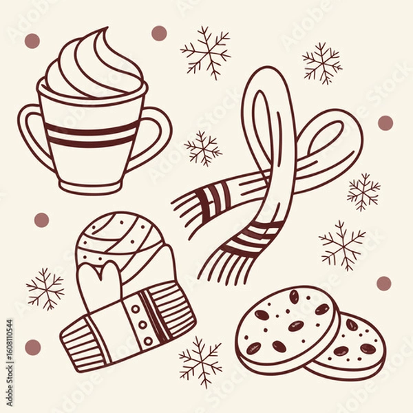Obraz christmas seamless pattern
