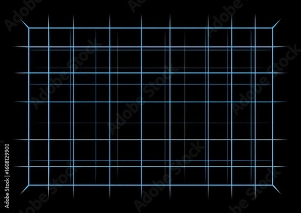 Fototapeta A grid of intersecting lines on a black background