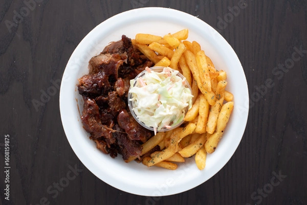 Obraz Ribs and fries