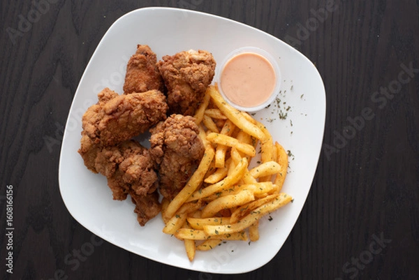 Obraz Wings and fries