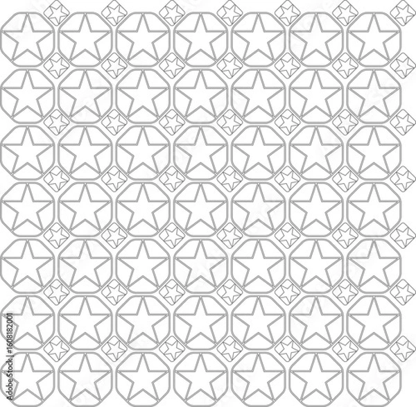 Fototapeta Seamless Star and Octagon Tile Pattern
