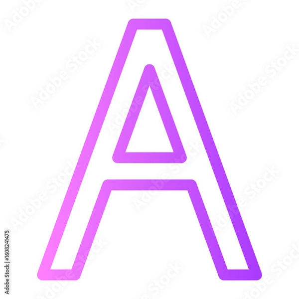Fototapeta font gradient icon