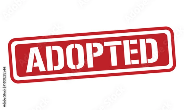 Obraz ADOPTED red stamp text vector, rubber stamp