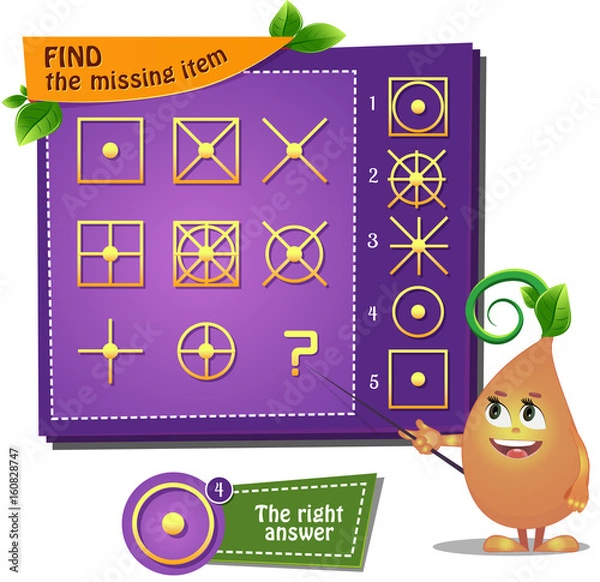 Obraz Find the missing item summer shape