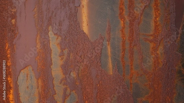 Fototapeta Oxidized Steel Surface Texture Collection Industrial Rust Patterns Metal Weathering