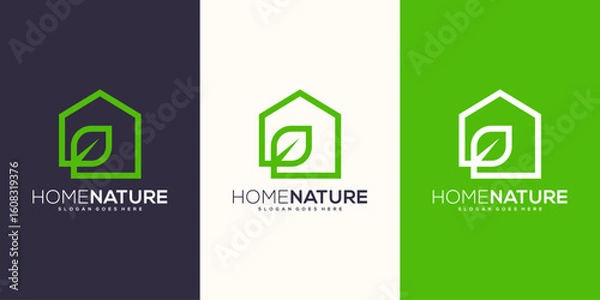 Obraz home nature logo vector design