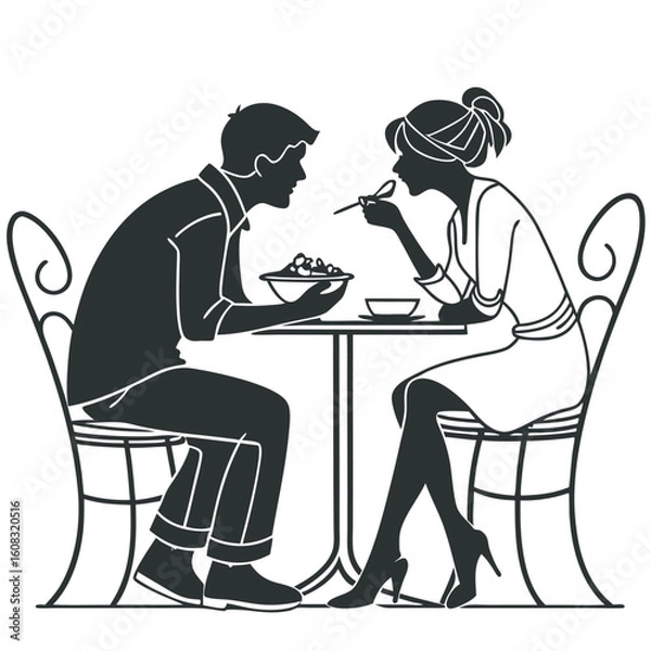 Obraz couple in cafe