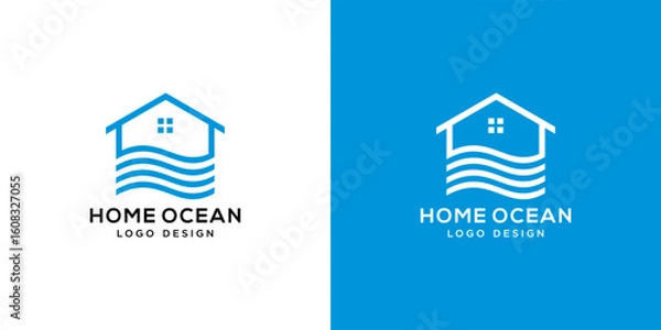 Obraz home ocean logo vector design