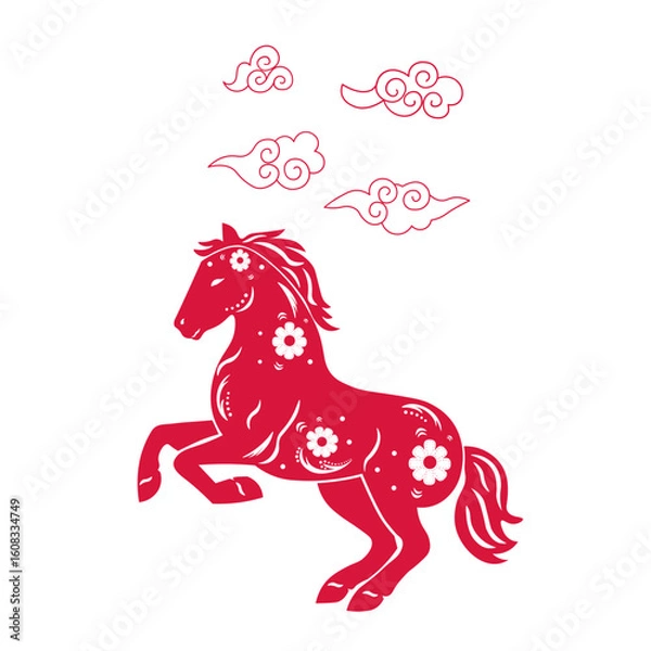 Obraz Chinese Lunar New Year 2026 Day of the Horse Illustration 