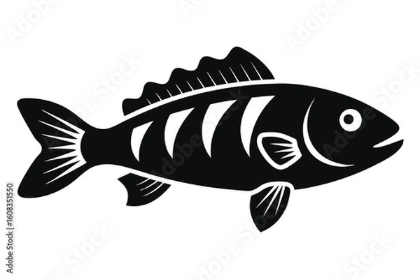Obraz Solid color Wrasse animal vector design