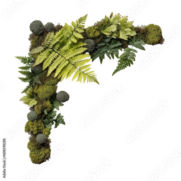 Fototapeta Tropical Foliage Corner with Natural Texture