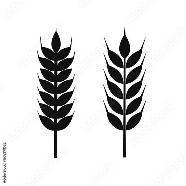 Obraz Two black wheat icons