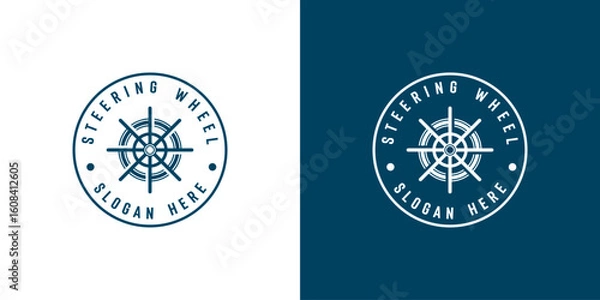 Obraz Ship's Wheel Logo Template Design
