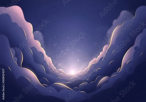 Fototapeta Enchanting Celestial Vista: A Breathtaking Journey Through Dreamlike Clouds