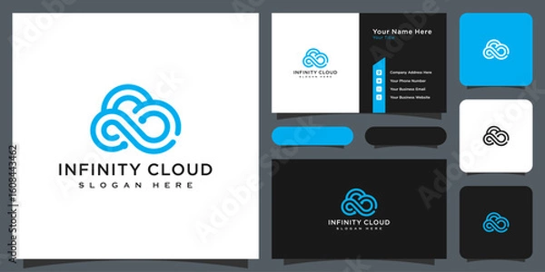 Obraz infinity cloud logo design vector and business card