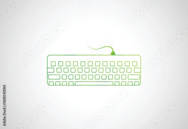 Fototapeta Low Poly with Computer low poly logo design, Vector illustration