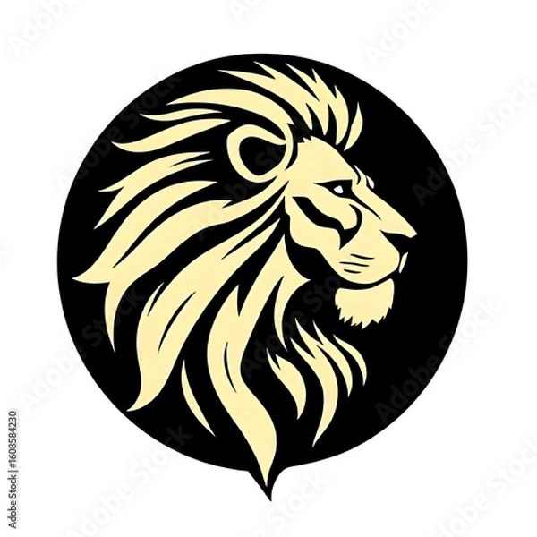 Fototapeta lion head logo