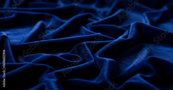 Fototapeta Abstract close-up of a dark blue textured surface with peaks and valleys, highlighting dramatic contrast and tactile depth for moody visual designs or abstract landscape-inspired themes.