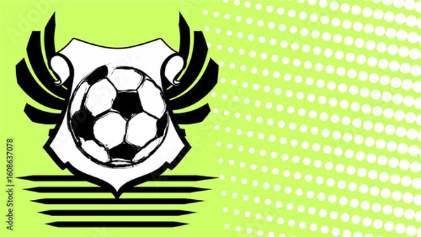 Fototapeta soccer futbol tattoo background illustration in vector art