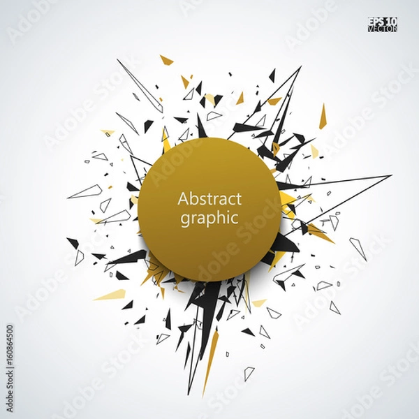 Obraz Graphic illustration with geometric pattern.