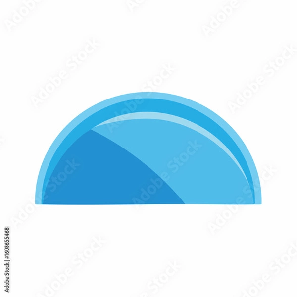 Fototapeta Blue Semicircle Shape Element