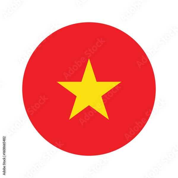 Fototapeta vietnam flag button