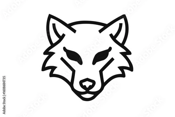 Obraz Stylized wolf outline