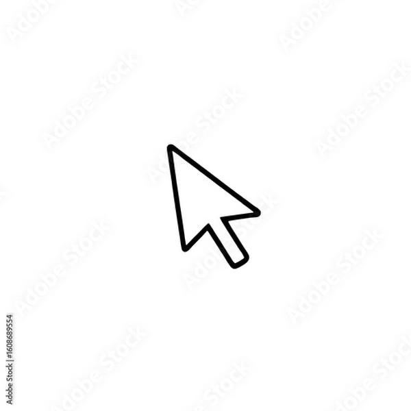 Fototapeta Flat Black UI Cursor PNG