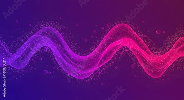 Fototapeta Purple Pink Digital Wave Gradient Background