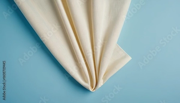 Fototapeta Crisp white sheets invite rest soft folds creating a serene atmosphere
4
