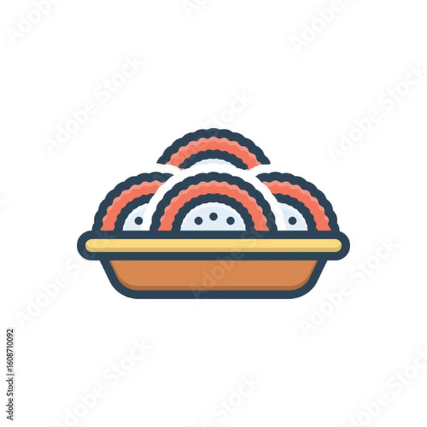 Fototapeta Color illustration icon for gujiya