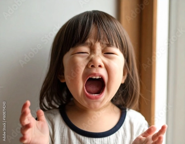 Fototapeta 泣く子供　Generated image