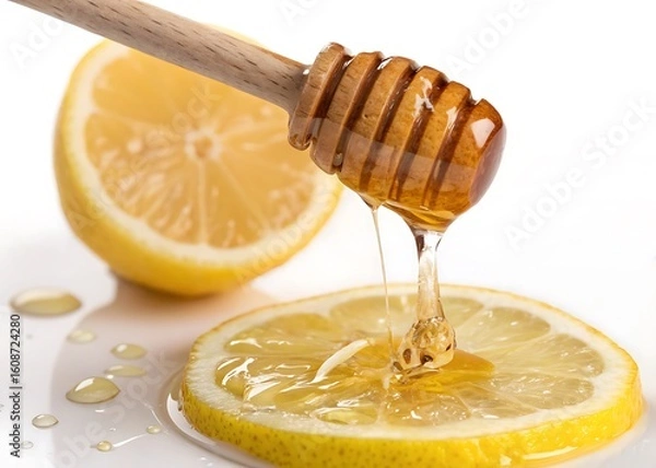 Fototapeta honey with lemon