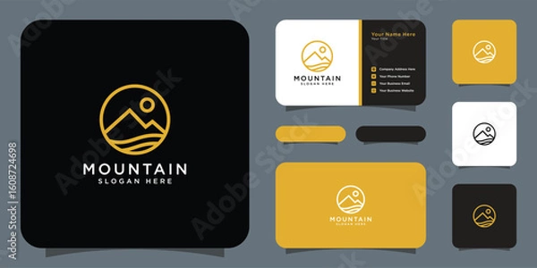Fototapeta mountain logo vector design template
