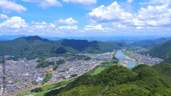 Obraz 岐阜城からの美濃市関市方向1