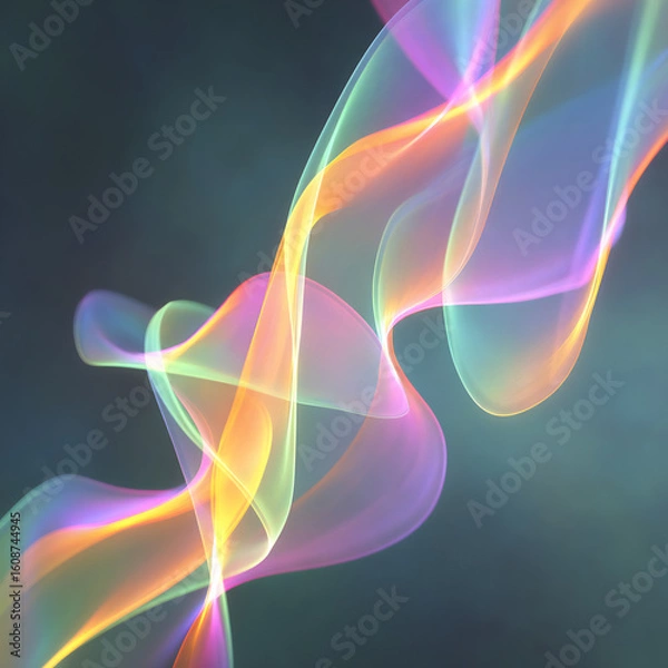 Fototapeta abstract rainbow fluid shape 3d gradient art