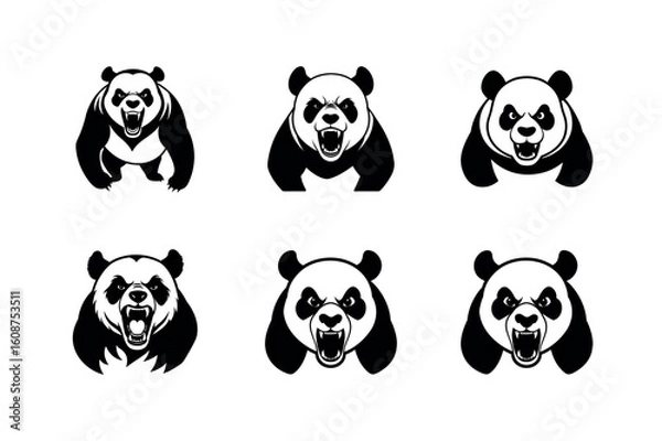 Obraz set of panda