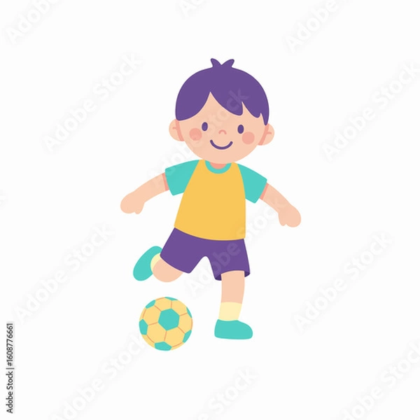 Obraz child playing football