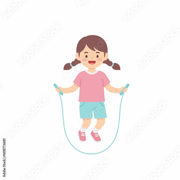 Obraz children playing skipping