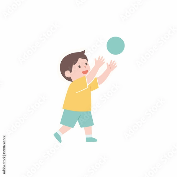Obraz boy playing with ball