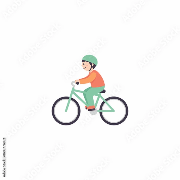 Obraz boy riding a bike