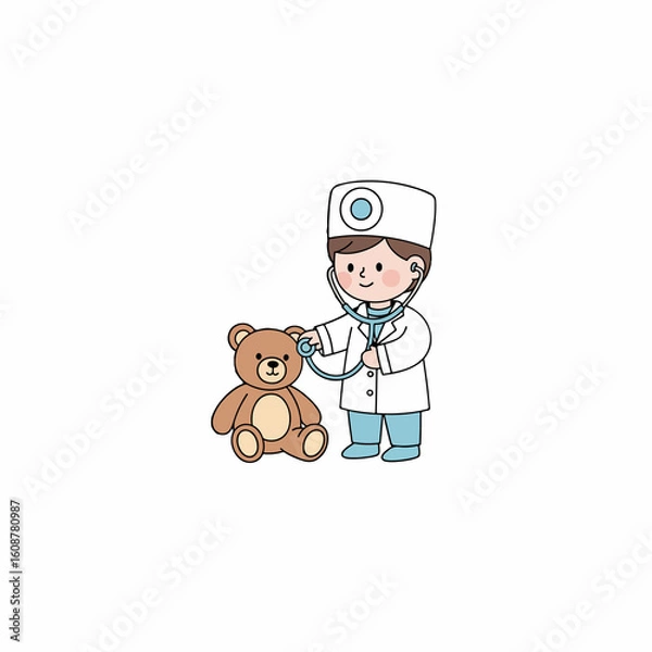 Obraz doctor with teddy bear