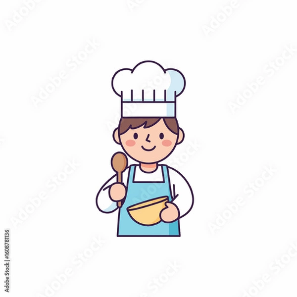 Obraz cute cartoon chef
