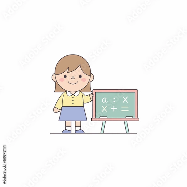 Obraz child with blackboard