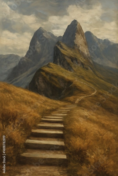 Obraz stairway to the mountains